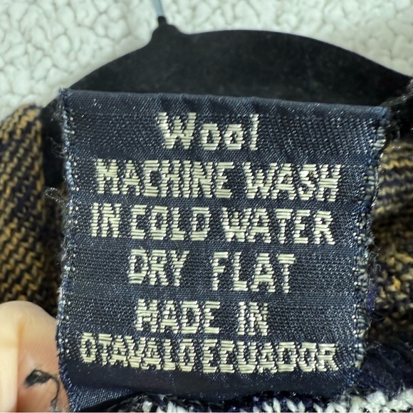 Tejidos Atahualpa Deer Aztec Print XL Wool Hoodie Zip Up - Picture 13 of 14